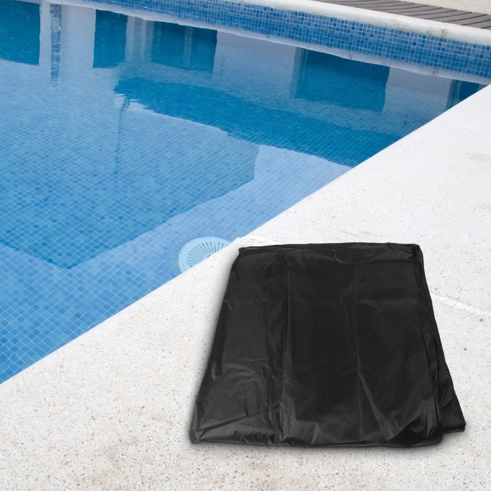 Black Rectangular Pool Cover Water Resistant Dust Protection for Outdoor Pools