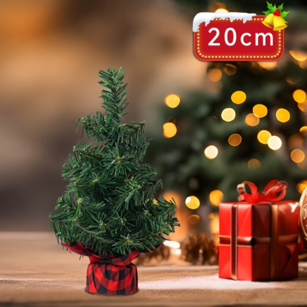 Charming Checkered Christmas Trees in 20cm, 30cm & 40cm - Perfect Holiday - Picture 10 of 18