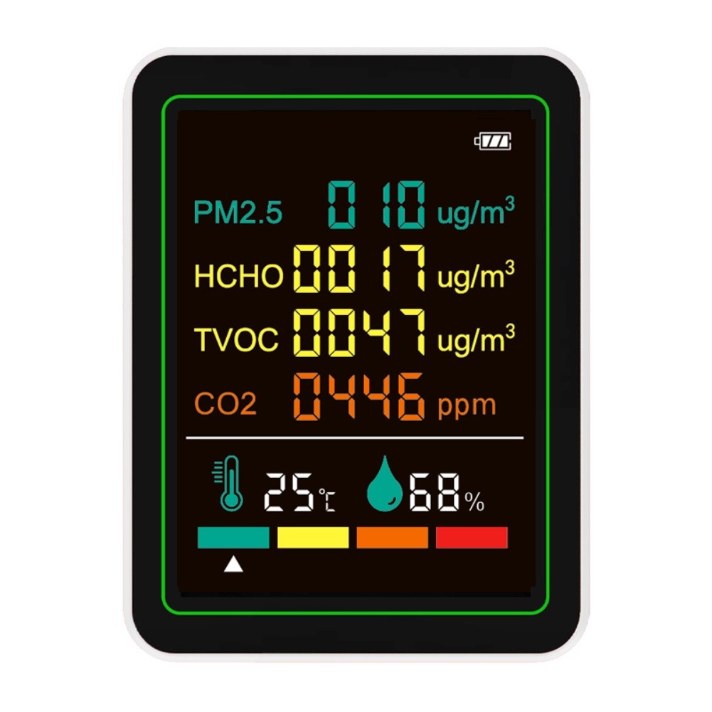 6in1 Indoor Air Quality Monitor Portable PM2 5 TVOC Temp Humidity Detector - Picture 18 of 19