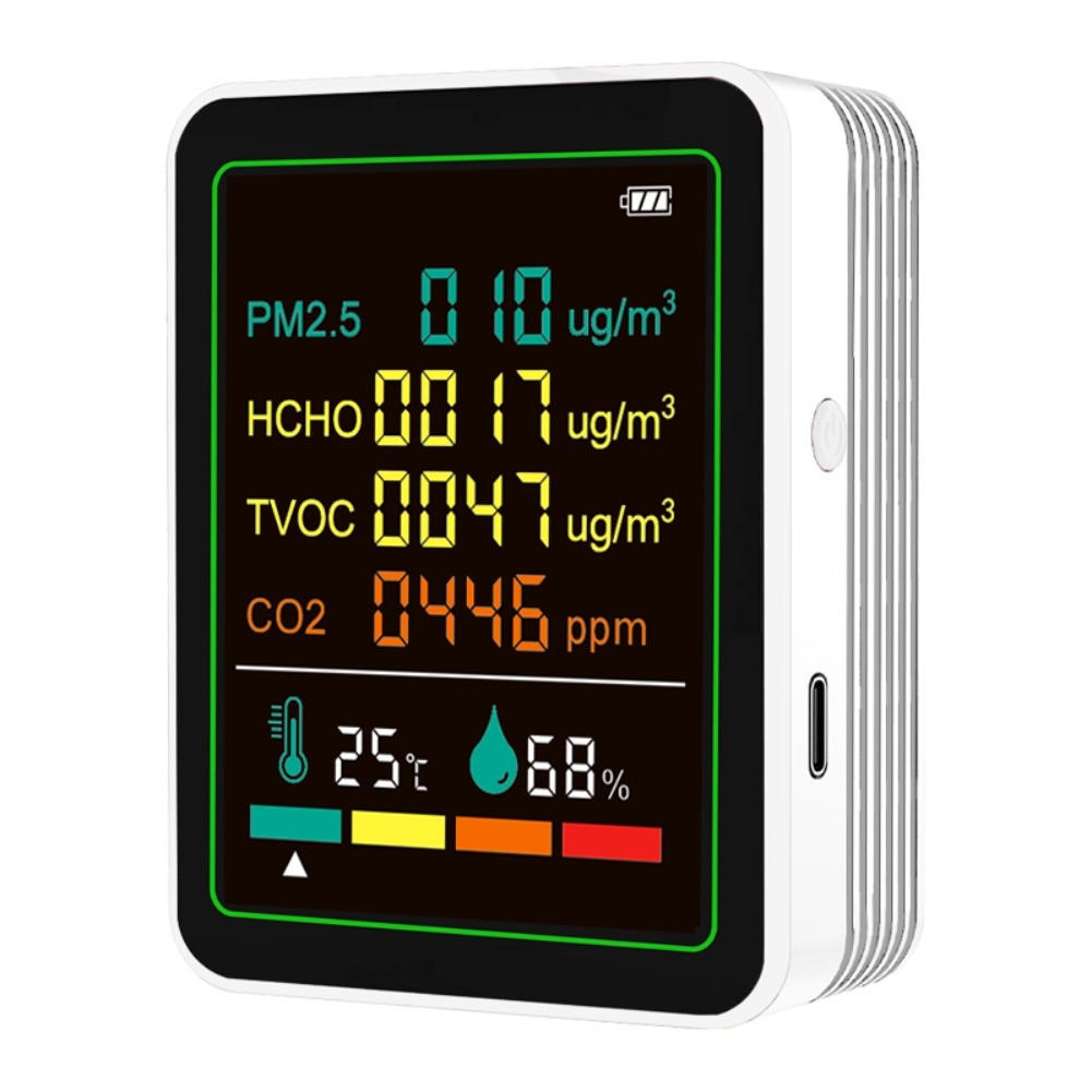 6in1 Indoor Air Quality Monitor Portable PM2 5 TVOC Temp Humidity Detector - Picture 12 of 19