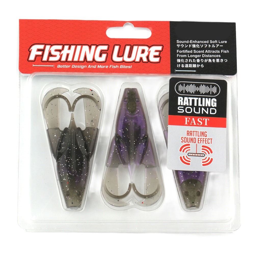 3pcs Frog Fishing Lure 7 5cm 8g with Sound Beads for Bass Black Fish Fishing - Picture 32 of 32