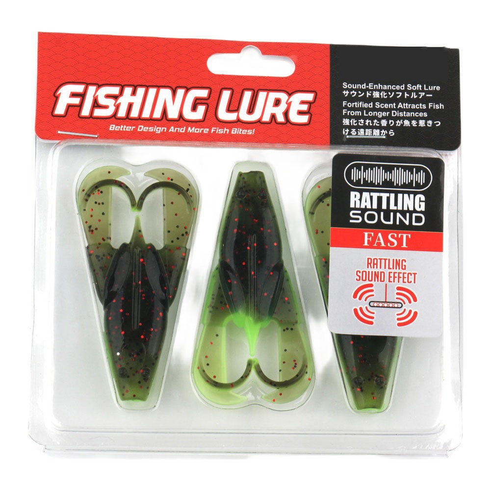 3pcs Frog Fishing Lure 7 5cm 8g with Sound Beads for Bass Black Fish Fishing - Picture 21 of 32