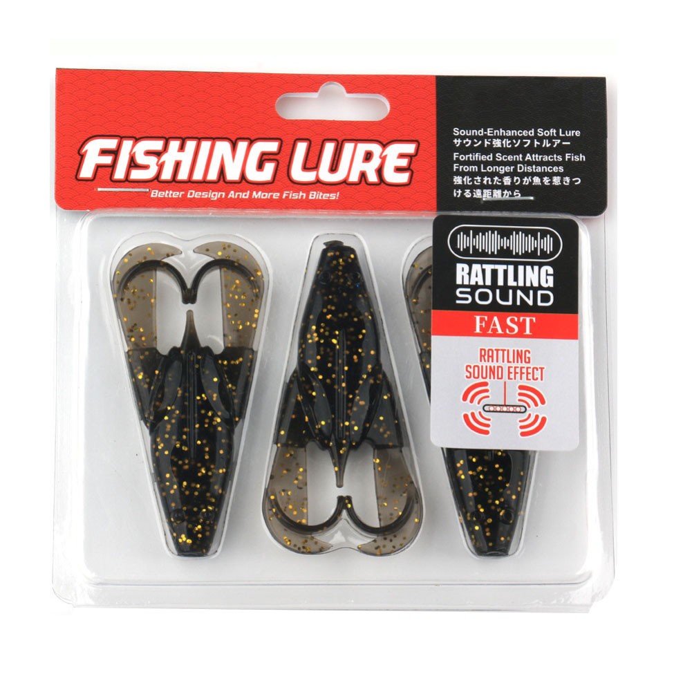 3pcs Frog Fishing Lure 7 5cm 8g with Sound Beads for Bass Black Fish Fishing - Picture 18 of 32