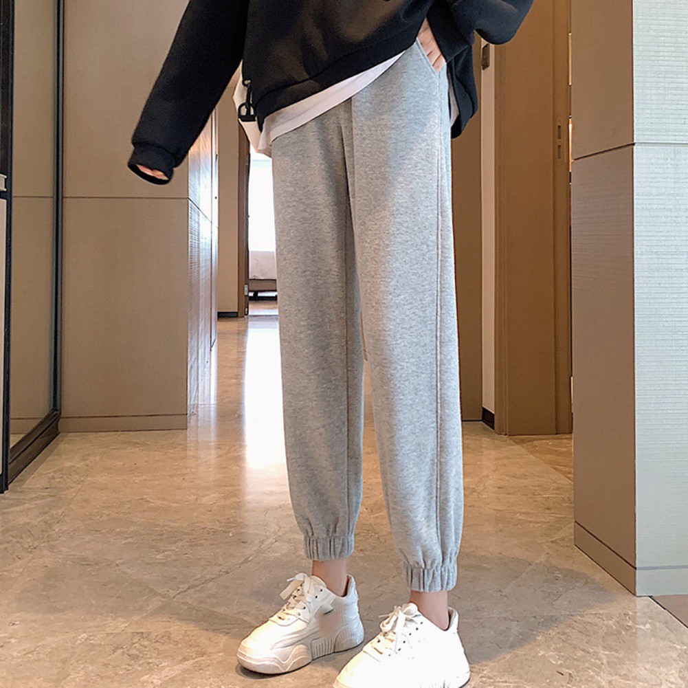 High Waisted Loose Fit Sweatpants for Women Casual Sports Pants Ankle Length - Picture 13 of 14