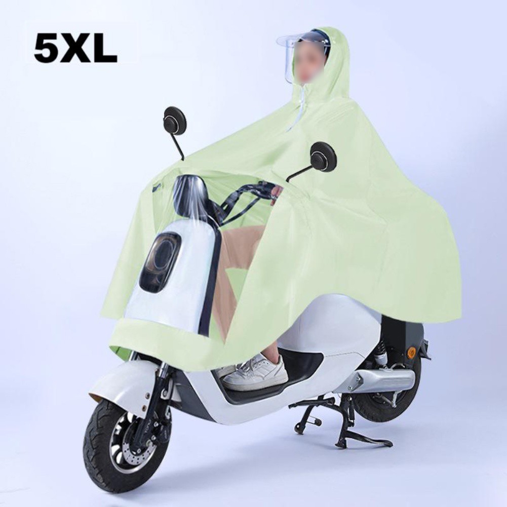 Detachable Heavy Duty Dual Brim Rain Hood Waterproof Thickened Raincoat
