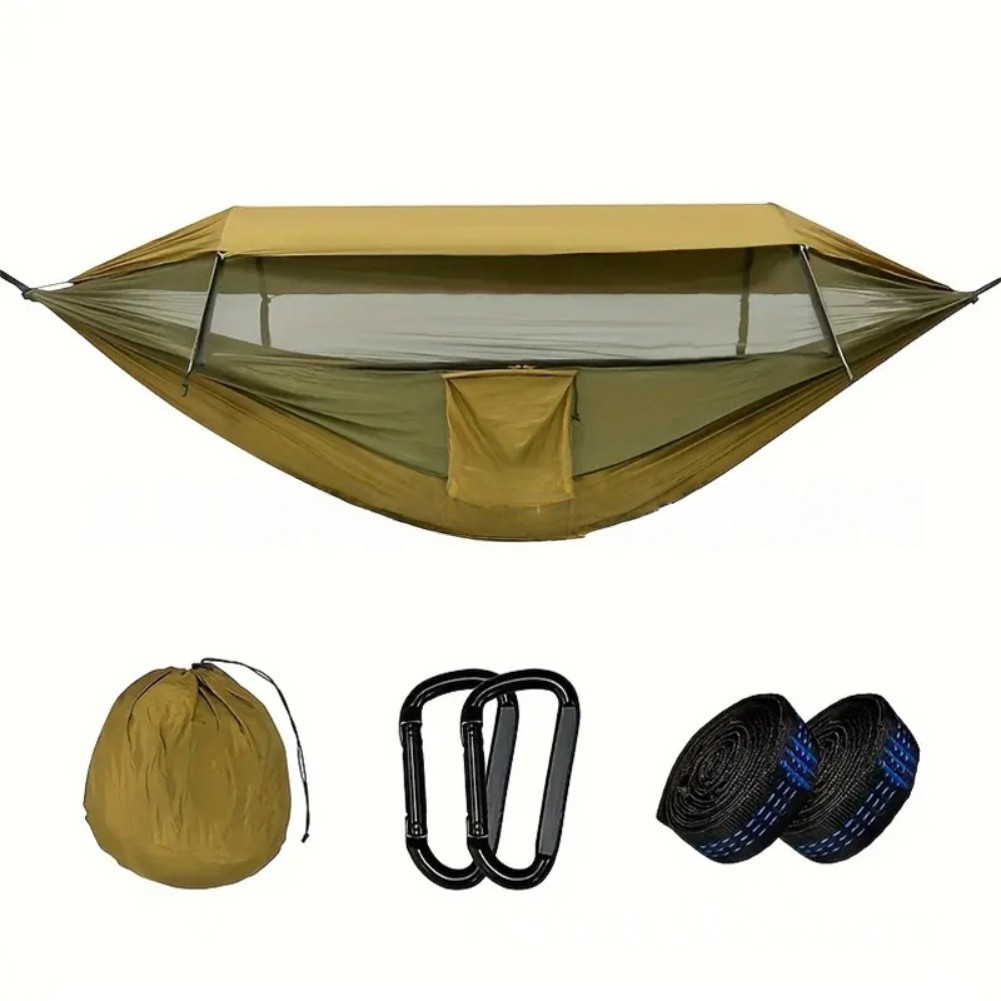 Outdoor Camping Swing Tent with Antirollover Quick Opening Awning for Hiking - Picture 10 of 12