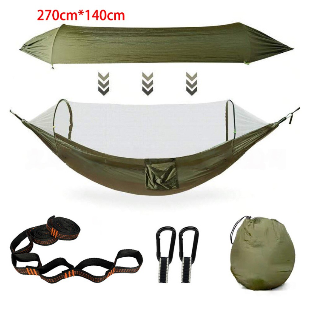 Outdoor Camping Swing Tent with Antirollover Quick Opening Awning for Hiking - Picture 11 of 12