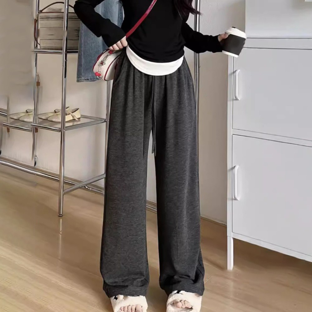 Casual High Waist Knitted Pants Women Loose Fit Comfortable Four Seasons - Picture 5 of 7
