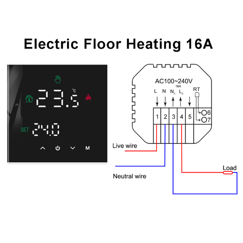 Temperature Regulator Thermostat with Touch Screen LCD for Home and Office Use - Picture 21 of 26