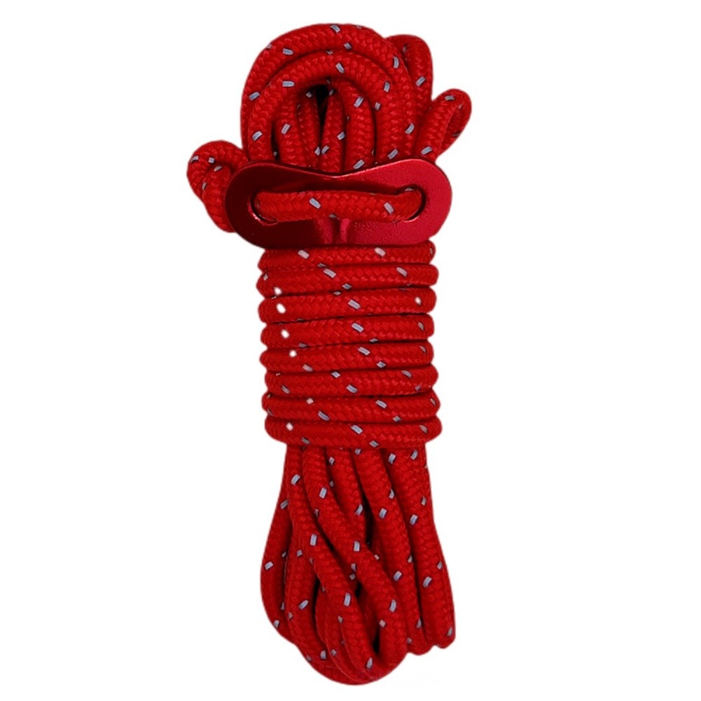 Portable 4mm by 4m Camping Rope with Reflective Features and Adjustable Length