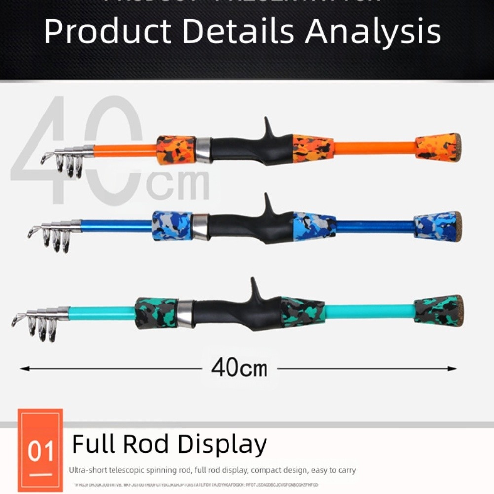 Fishing Rod and Reel Set for Kids Lightweight Telescopic Pole with Complete Kit - Picture 22 of 37