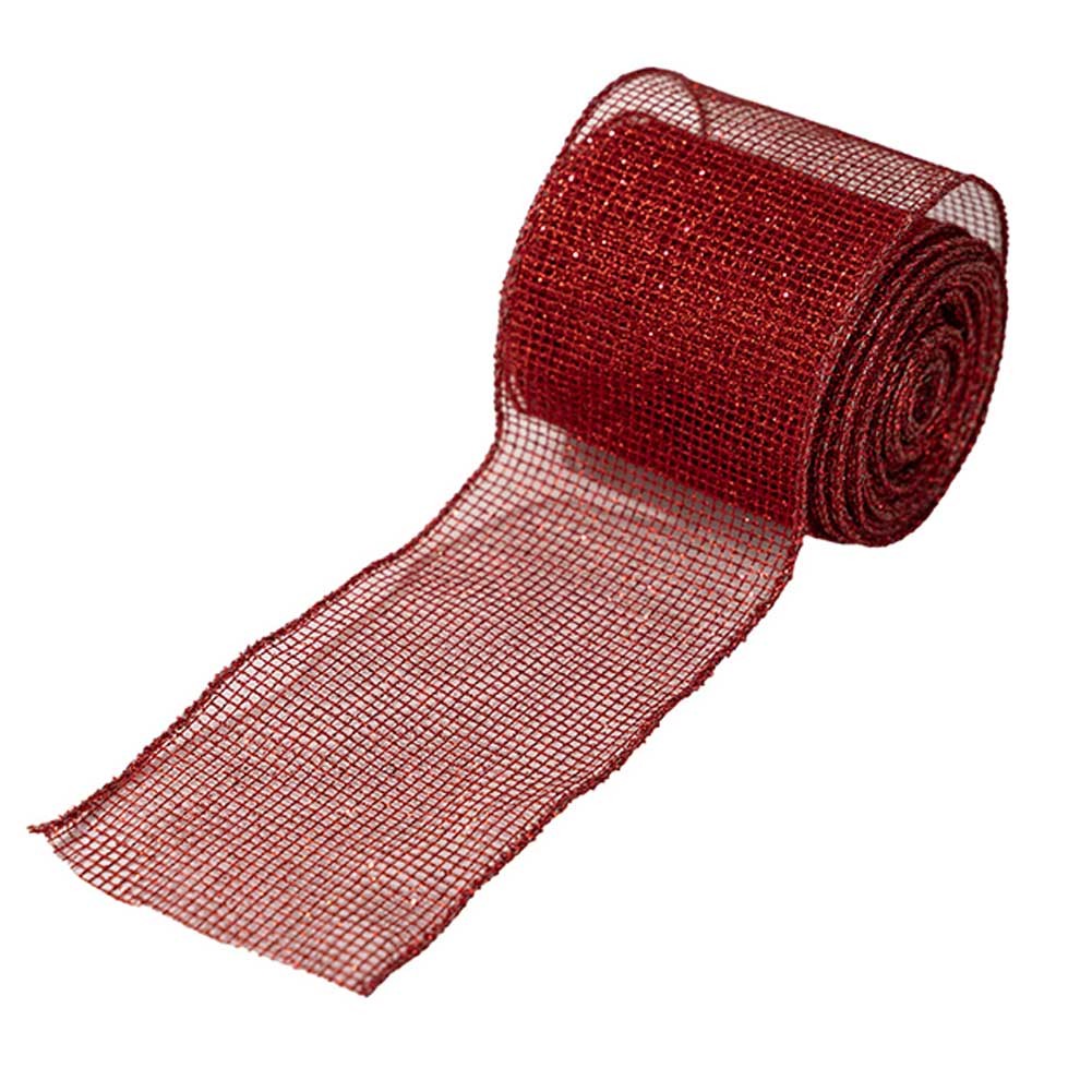 Festive Christmas Ribbon 5M x 6 3CM Fabric for Tree Wreath Holiday Decoration - Picture 7 of 8