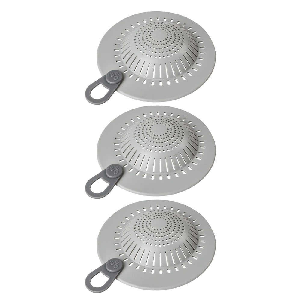 Shower Drain Strainer Silicone 3 PCS Double Filtration Anti Slip Design - Picture 4 of 5