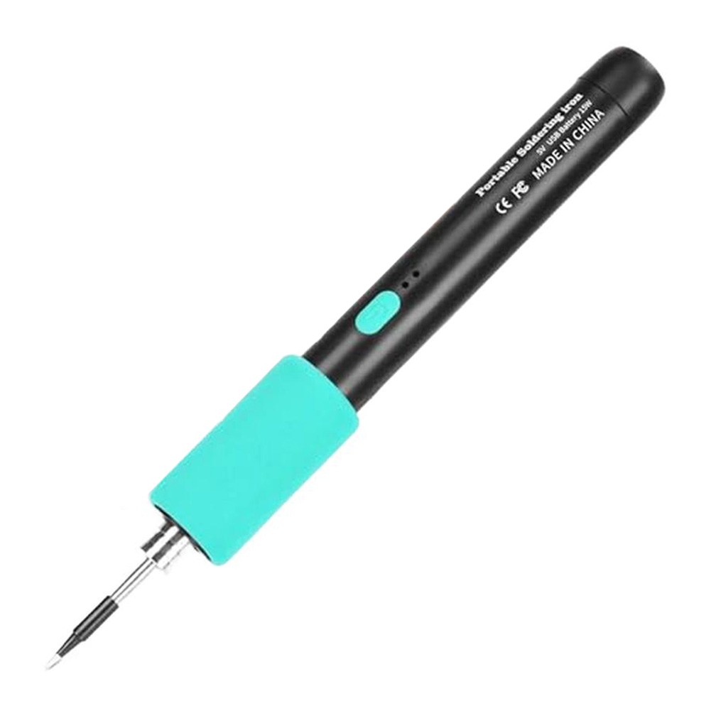 Interchangeable Tips Cordless Soldering Iron Metal/Rubber Handle DIY Repairs