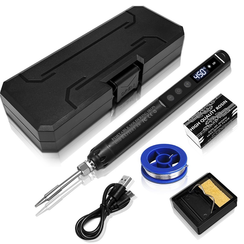 Electronics Repair Cordless Soldering Kit Adjustable Temperature Ergonomic Grip