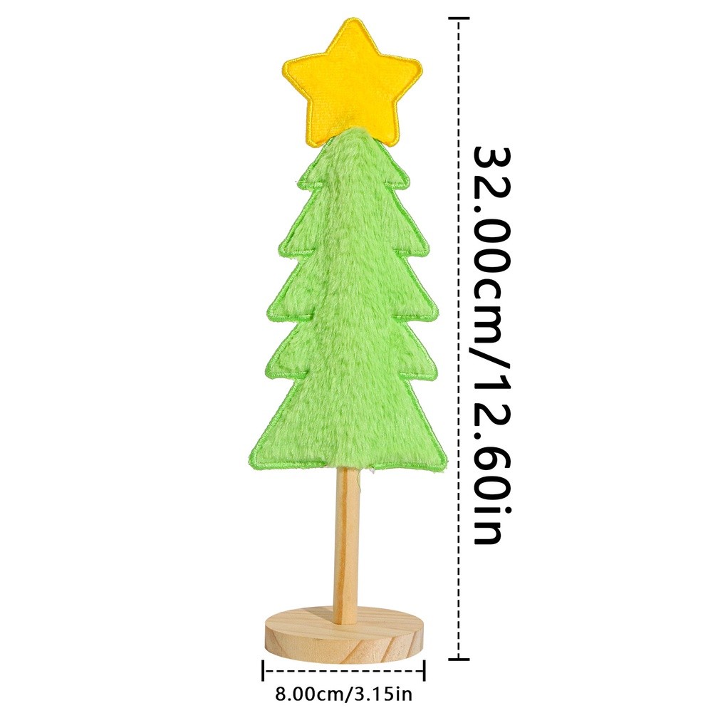 Lime Green Plush Christmas Tree Centerpiece: Festive Decor For Holiday Cheer! - Picture 14 of 15
