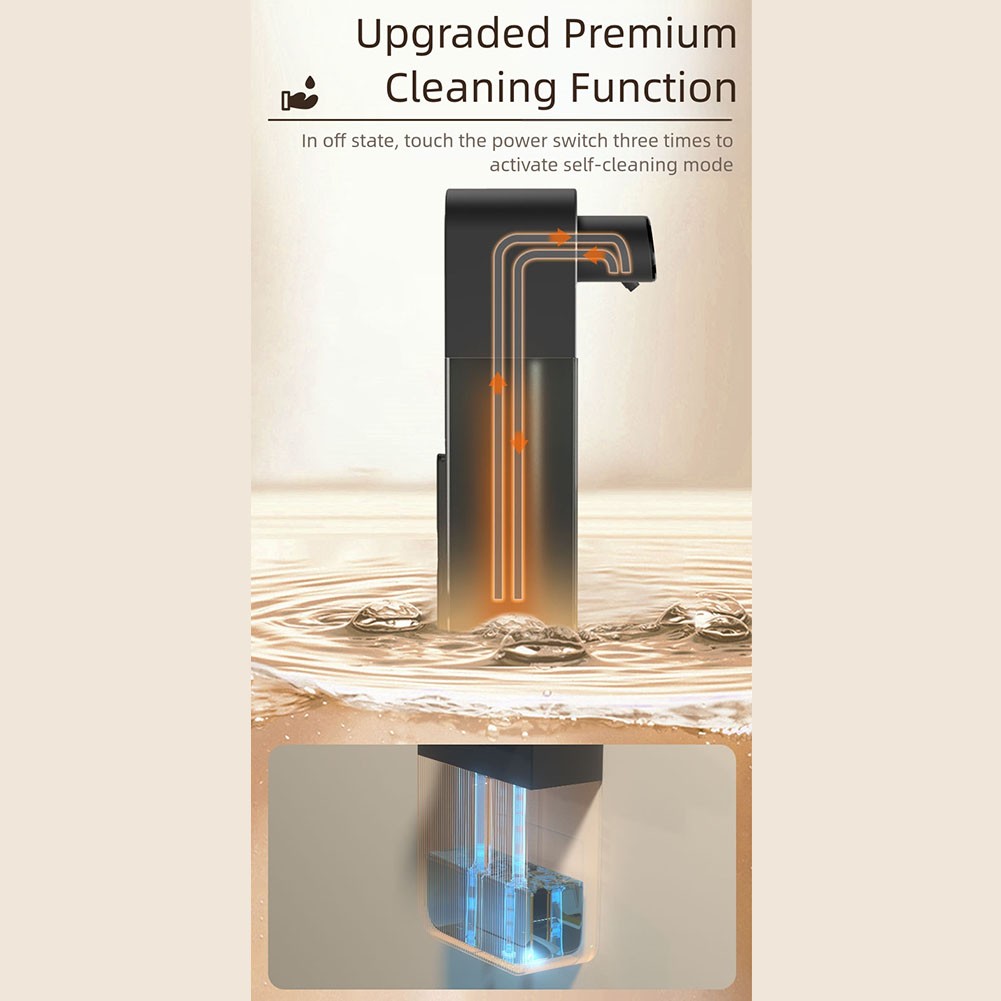 Touchless Dual Head Electric Soap Dispenser with Foam Function 400ml Capacity