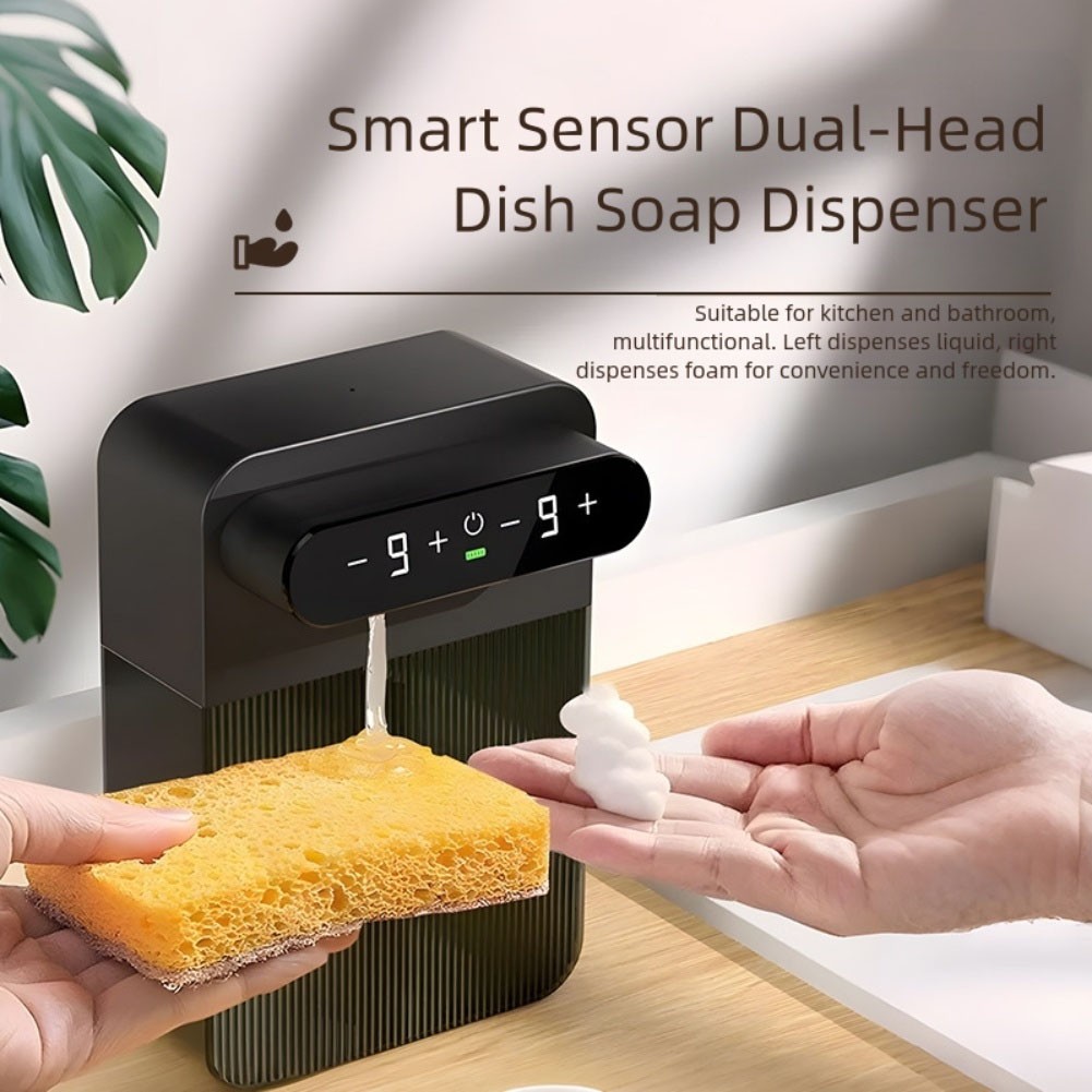 Touchless Dual Head Electric Soap Dispenser with Foam Function 400ml Capacity