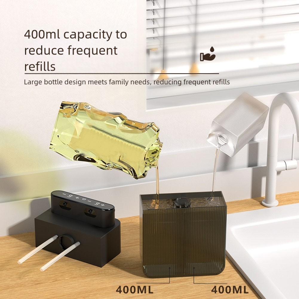 Touchless Dual Head Electric Soap Dispenser with Foam Function 400ml Capacity