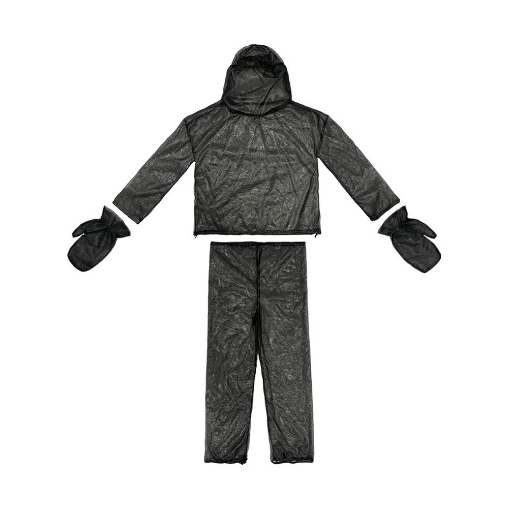 4 Pieces Adult Pest Control Mesh Suit Full Body Jacket Hood Gloves Pants