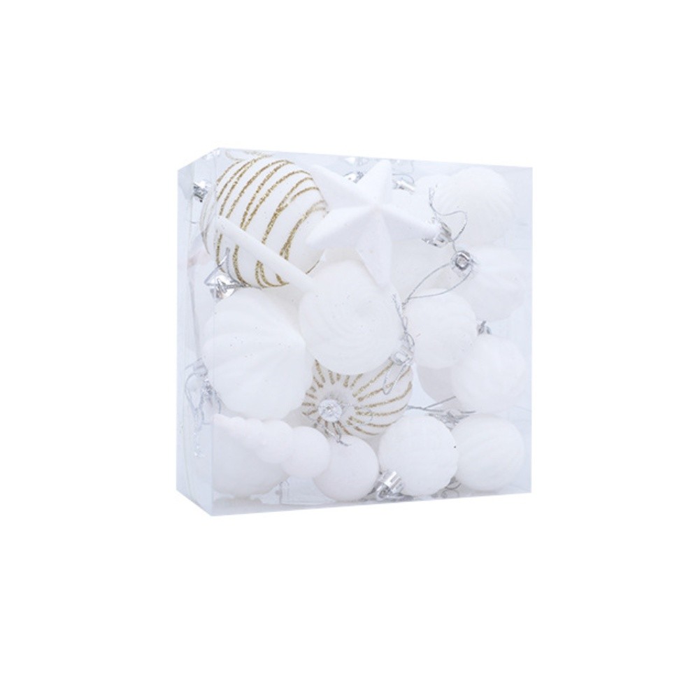 24tlg. hängende Weihnachtskugeln bemalt Set für Baum und festliche Dekoration - Bild 16 von 25