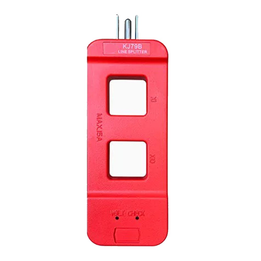 KJ79B AC Power Cord Splitter with 10 Amp Voltage Test Hole for Clamp Meter Use
