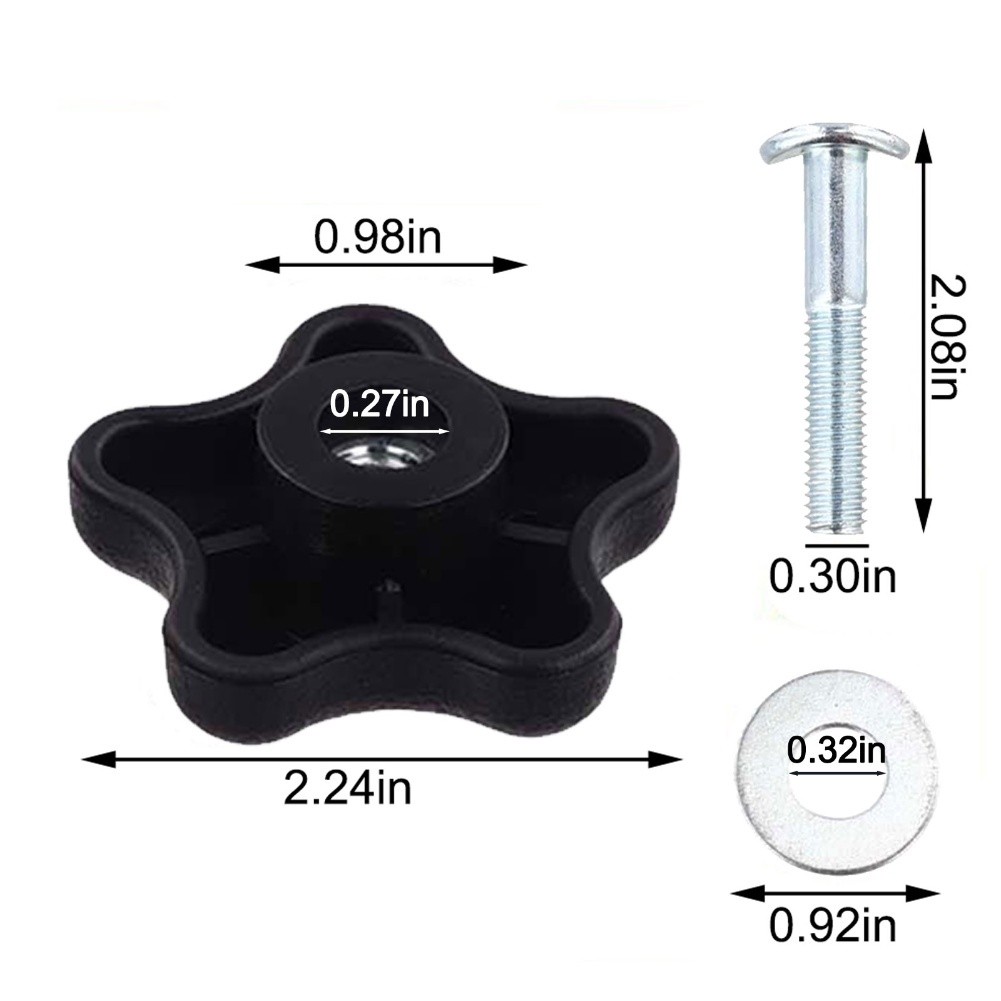 Replacement Handle Knobs for Toro Mower with Washers and Bolts 2 Pack 4 Pack