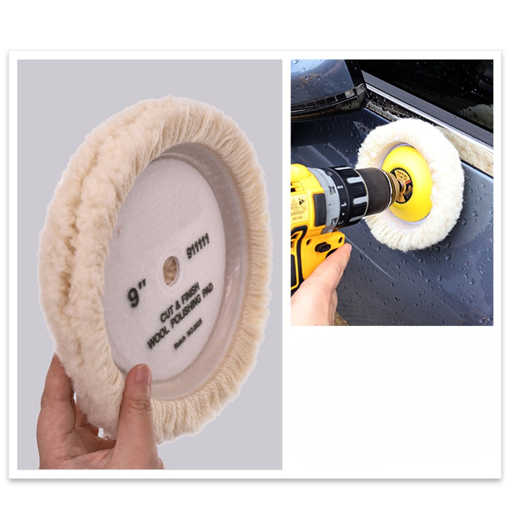Reusable Wool Polishing Pads Compatible with Pneumatic and Electric Polishers