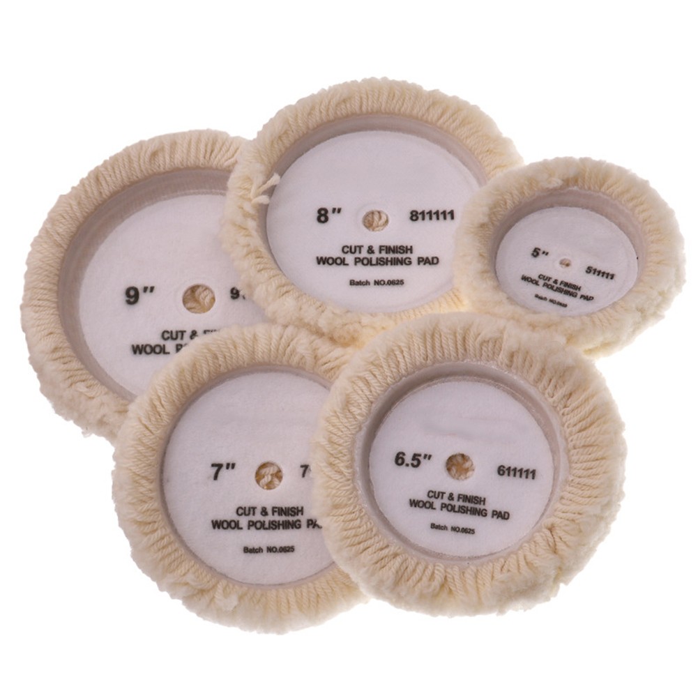 Reusable Wool Polishing Pads Compatible with Pneumatic and Electric Polishers