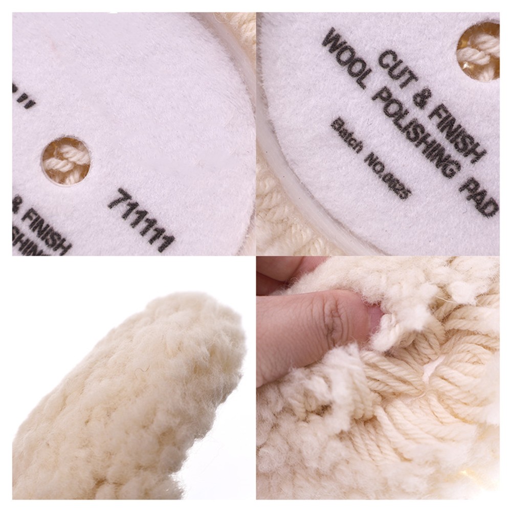 Reusable Wool Polishing Pads Compatible with Pneumatic and Electric Polishers