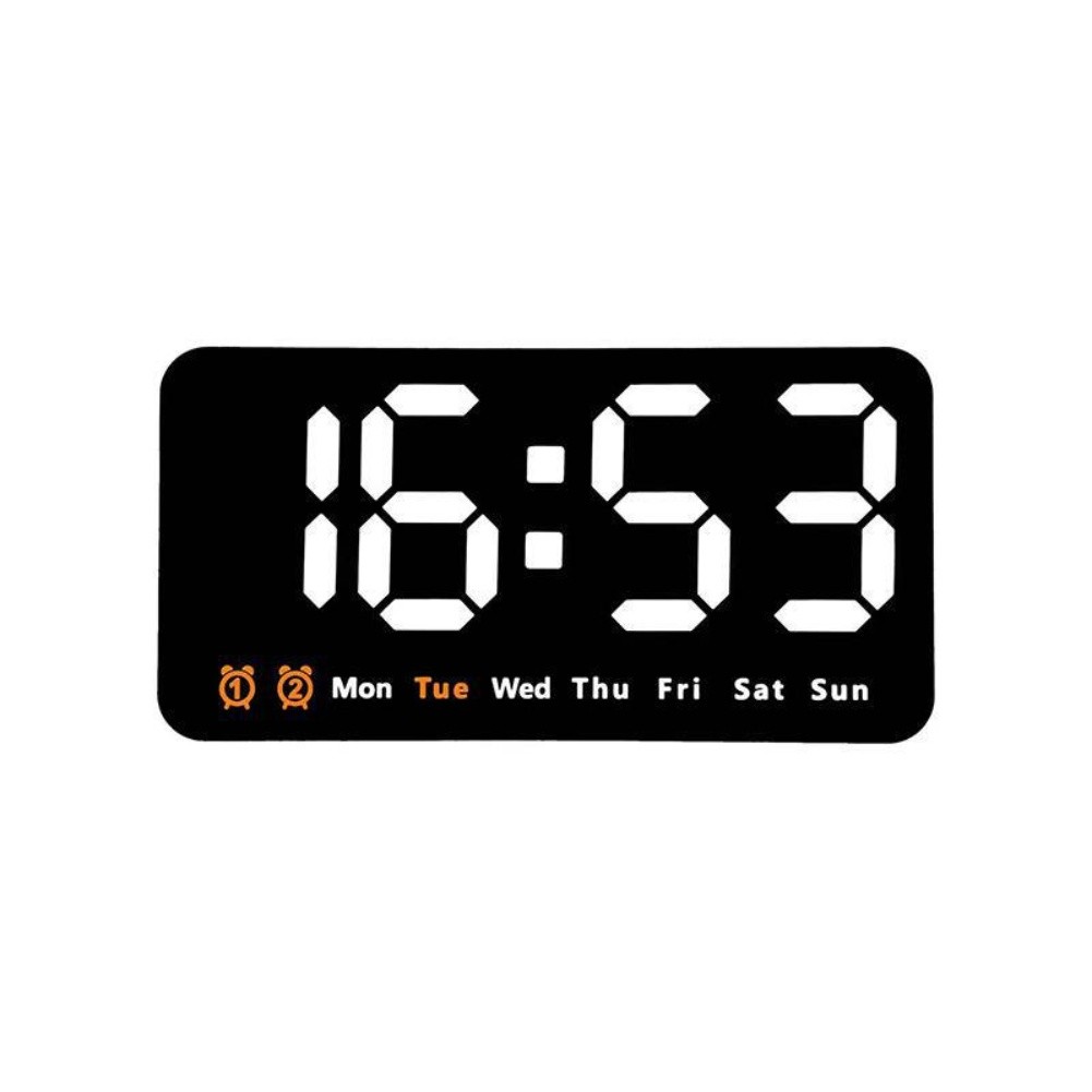 Digital Wall Clock with Large Display Date Week Time and Adjustable Brightness