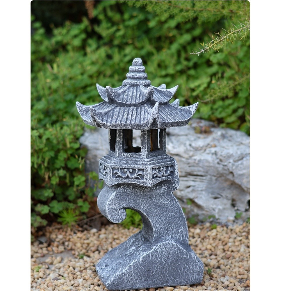 Solar Powered Pagoda Lantern with LED Light for Garden Patio Outdoor Decoration - Picture 17 of 26