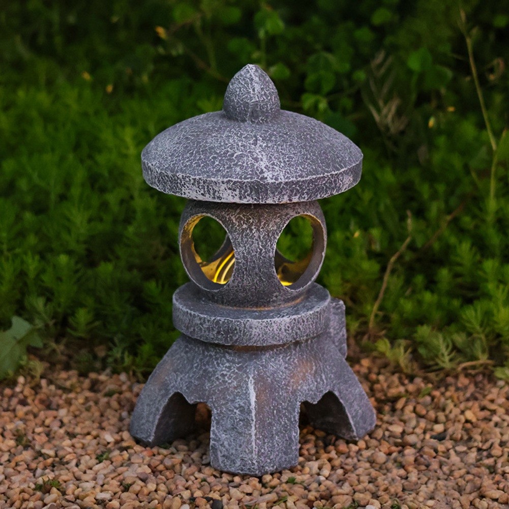 Solar Powered Pagoda Lantern with LED Light for Garden Patio Outdoor Decoration - Picture 23 of 26