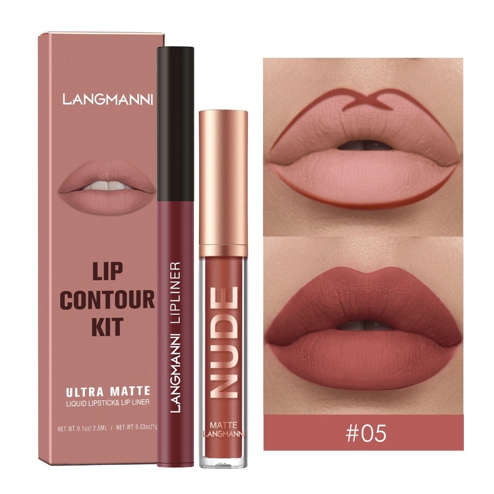 Langmanni LongLasting Matte Lipgloss and Liner Duo SmudgeProof Formula - Bild 31 von 40