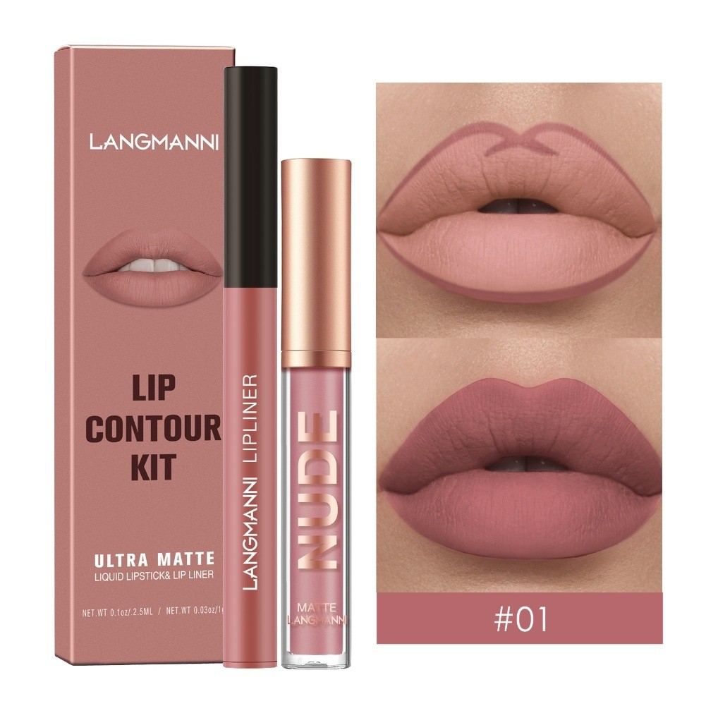 Langmanni LongLasting Matte Lipgloss and Liner Duo SmudgeProof Formula - Bild 23 von 40