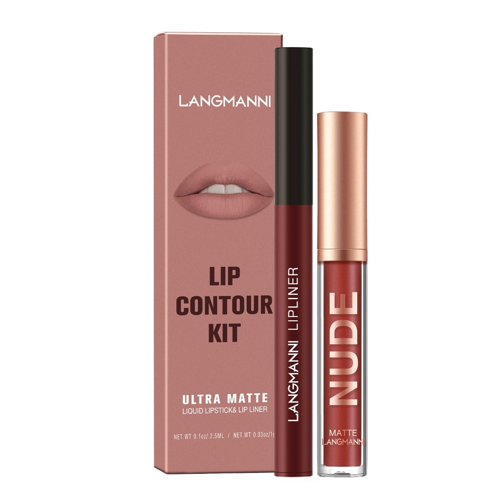 Langmanni LongLasting Matte Lipgloss and Liner Duo SmudgeProof Formula - Bild 34 von 40