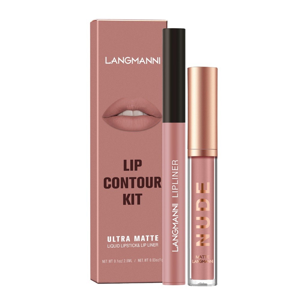 Langmanni LongLasting Matte Lipgloss and Liner Duo SmudgeProof Formula - Bild 40 von 40