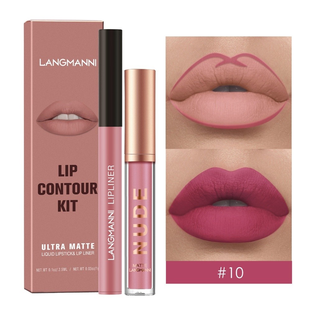 Langmanni LongLasting Matte Lipgloss and Liner Duo SmudgeProof Formula - Bild 17 von 40
