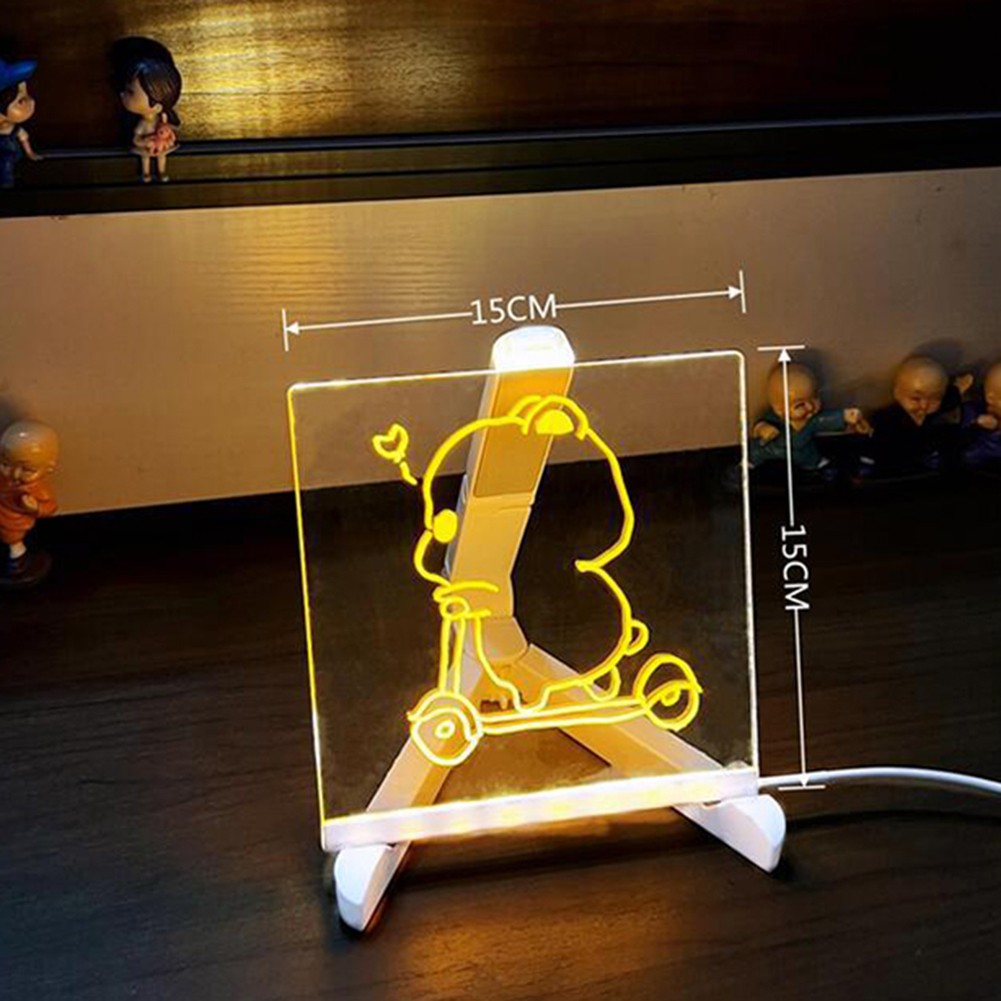 LED For Kids Drawing Board DIY Kit with Pens and Bracket for Creative Fun