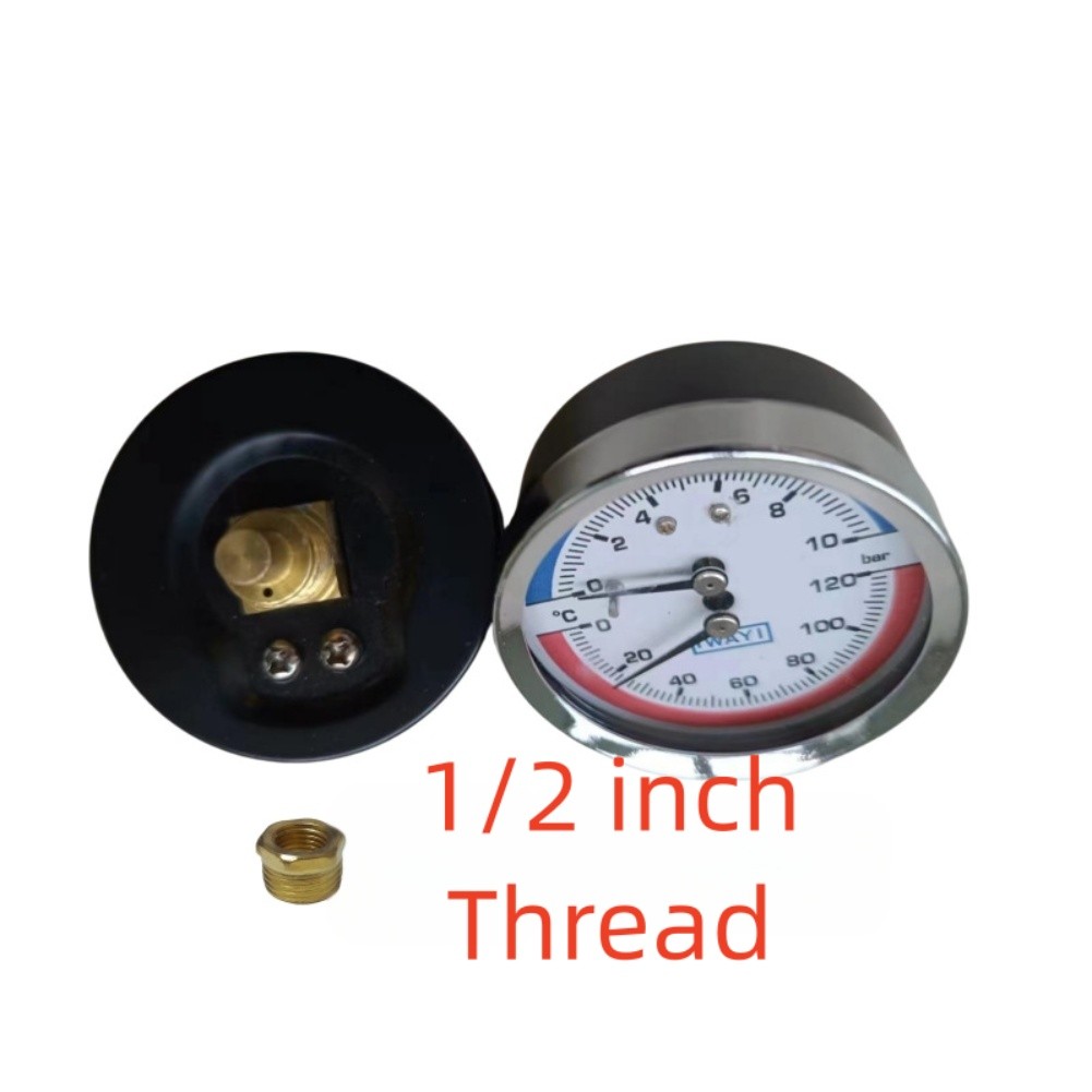 Temperature and Pressure Gauge for Floor Heating Boilers 0 120 Celsius Range - Picture 21 of 24