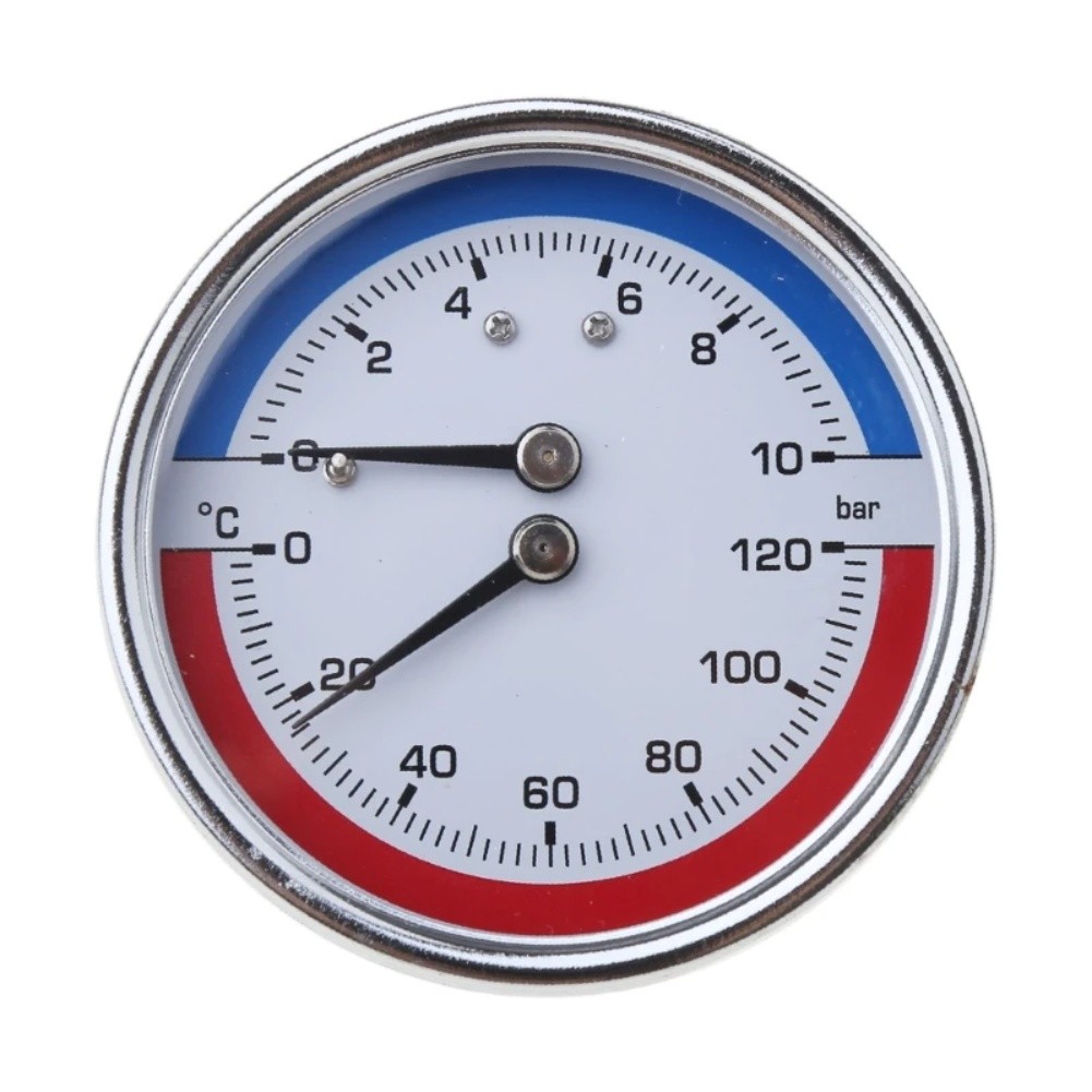 Temperature and Pressure Gauge for Floor Heating Boilers 0 120 Celsius Range - Picture 10 of 24