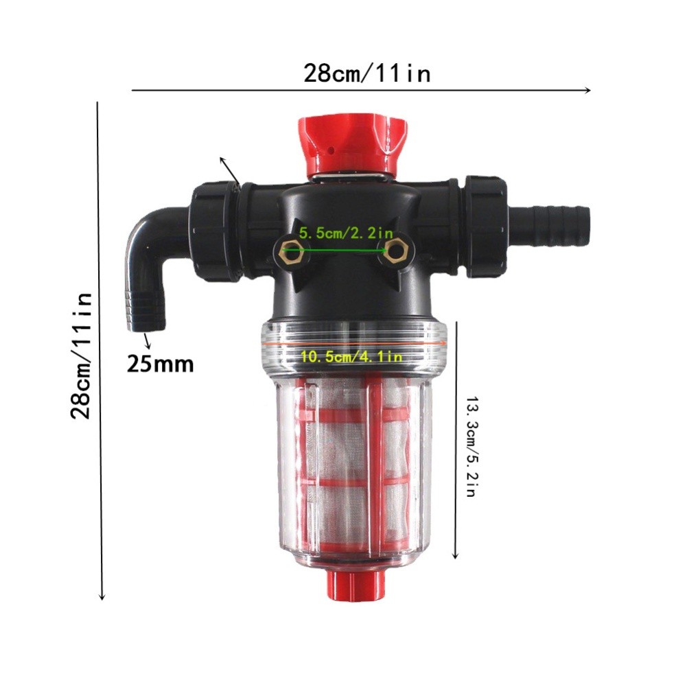 Irrigation Water Pump Filter Inline Strainer with Double Layer Fine Mesh Design