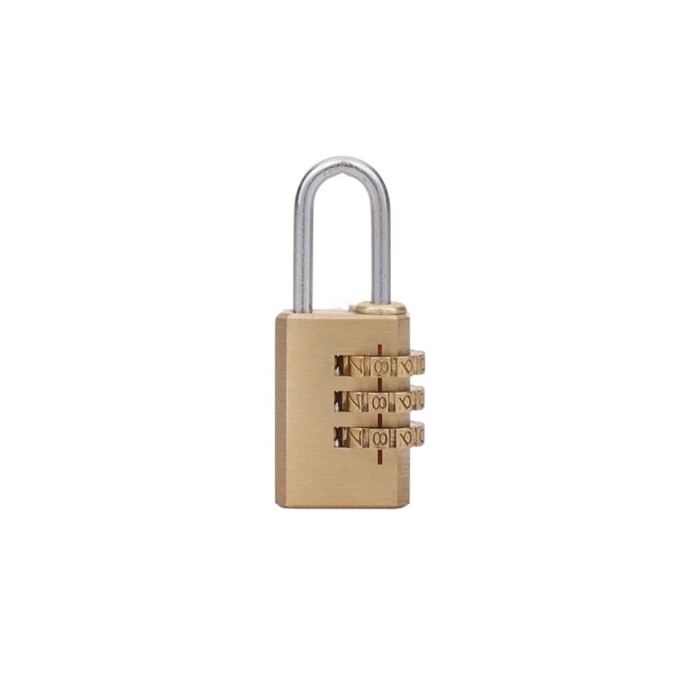 Travel Friendly Brass Padlock 4 Digit Combination Lock for Locker and Toolbox