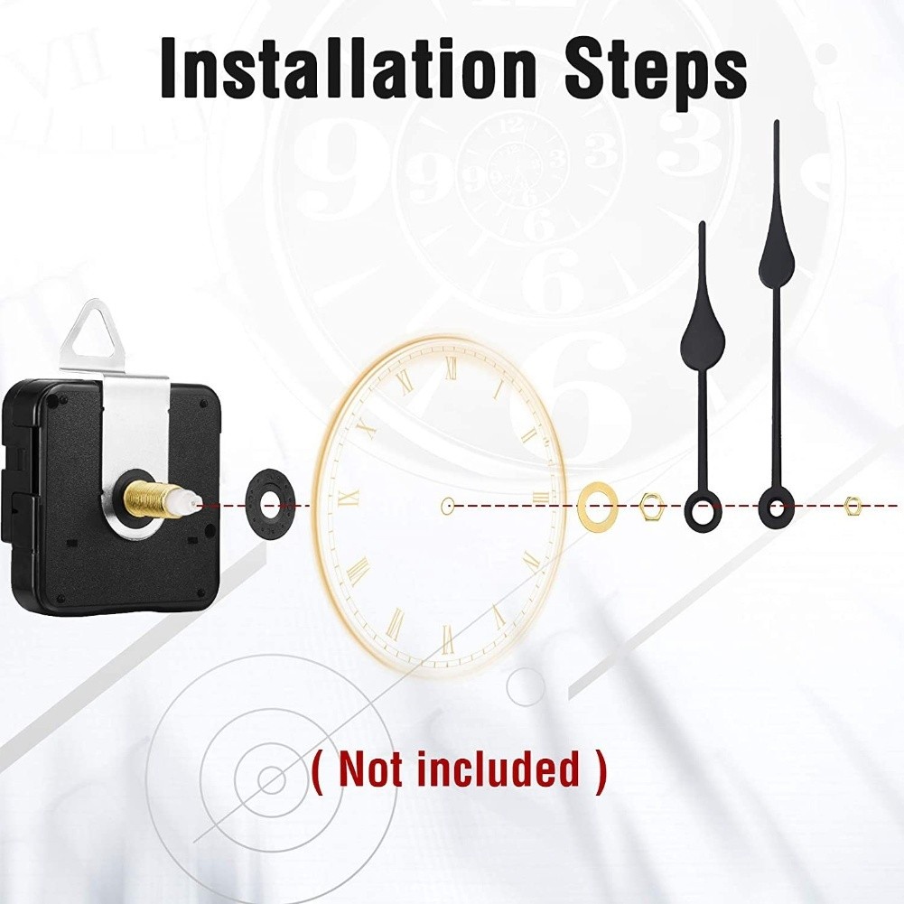 Quartz Clock Movement Replacement Kit Battery Powered for Wall Clock Repair