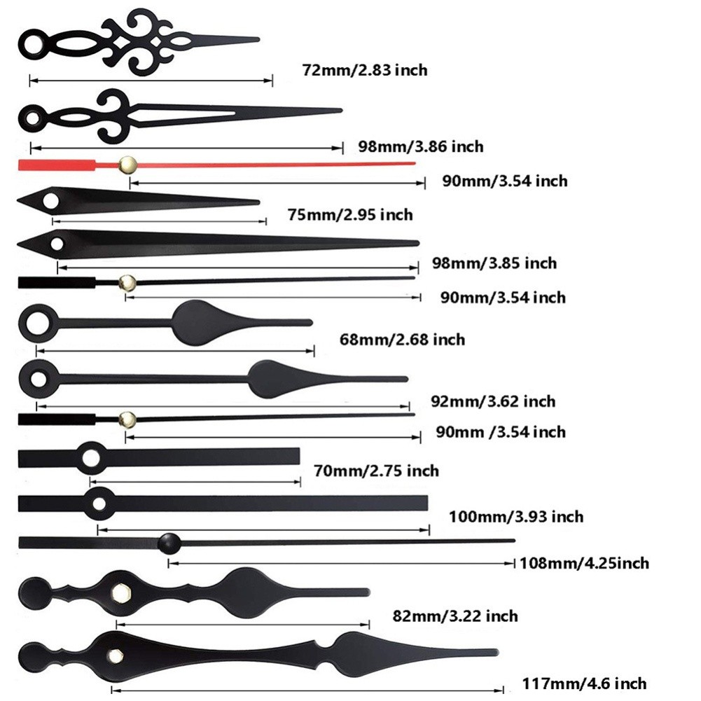 Silent Silent Clock Movement Kit with Multiple Hands Sets for Custom Clocks