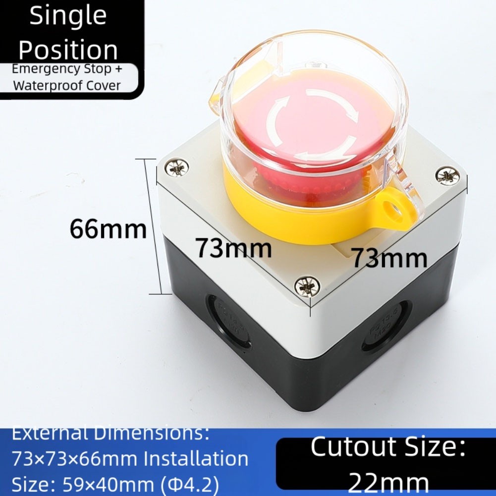 Waterproof Button Switch Control Box with Connector for Industrial Applications