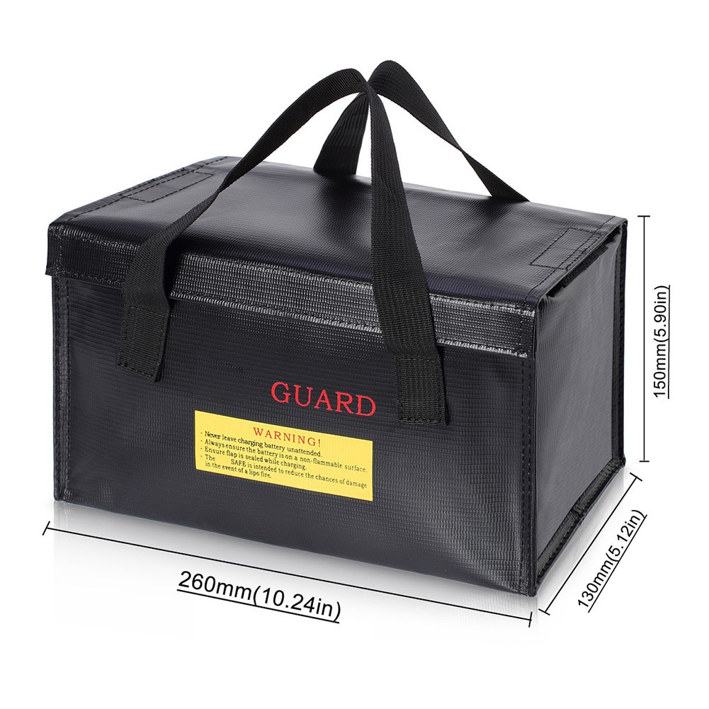 Fire Resistant Battery Storage Bag for Charging Lithium Ion For remote Controls