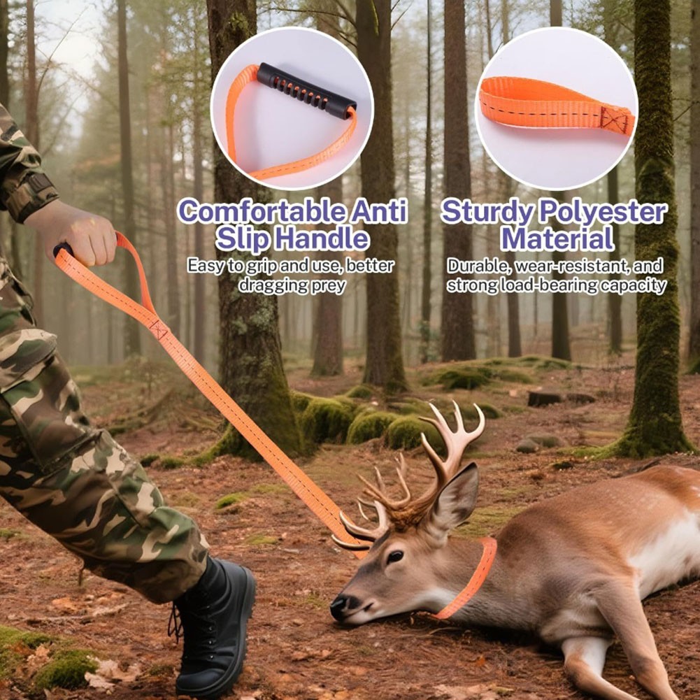 Hunting Deer Drag Harness with 400 Pound Capacity and Comfortable Pads - Picture 27 of 34