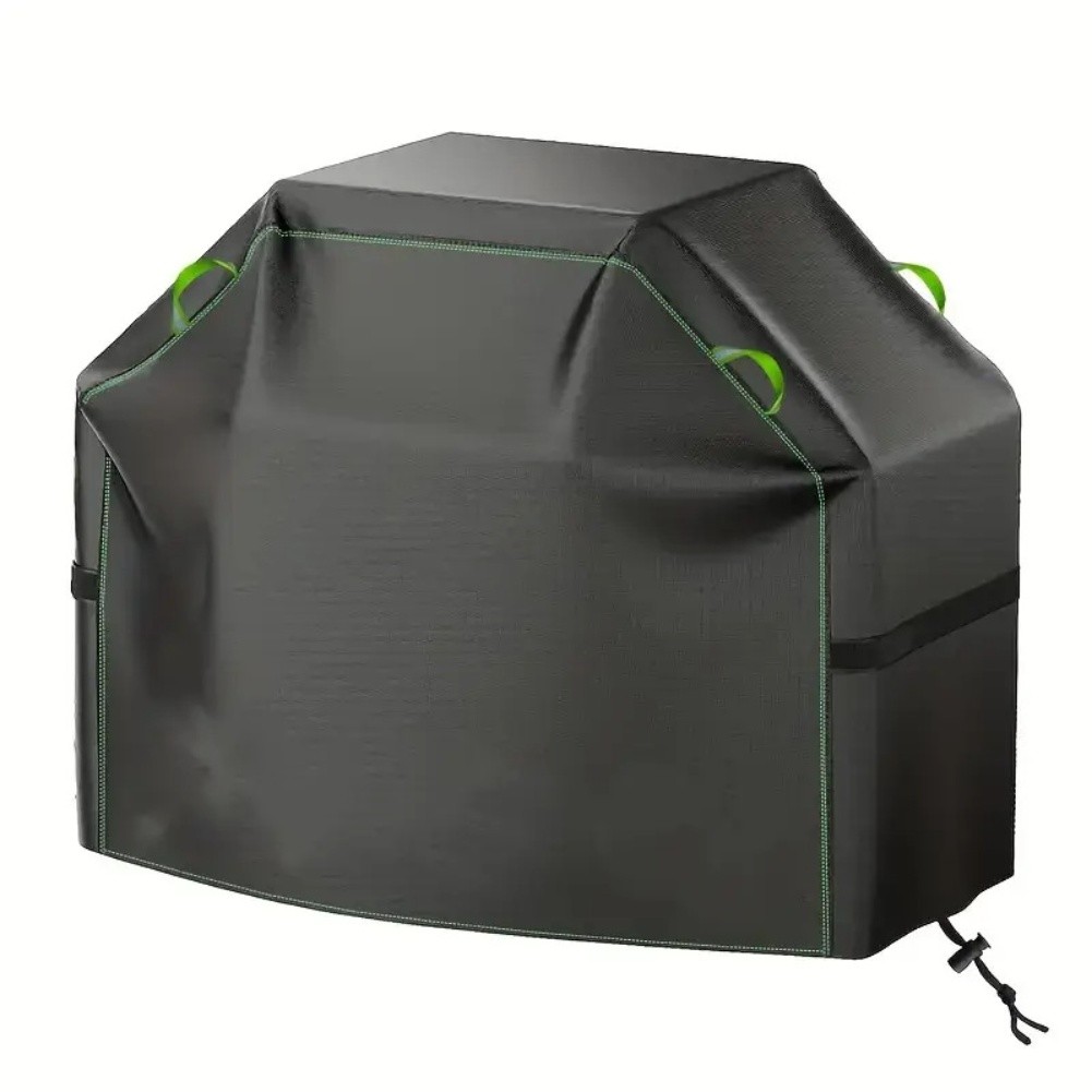 Waterproof Grill Cover with Reflective Strip and Adjustable Drawstring for BBQ