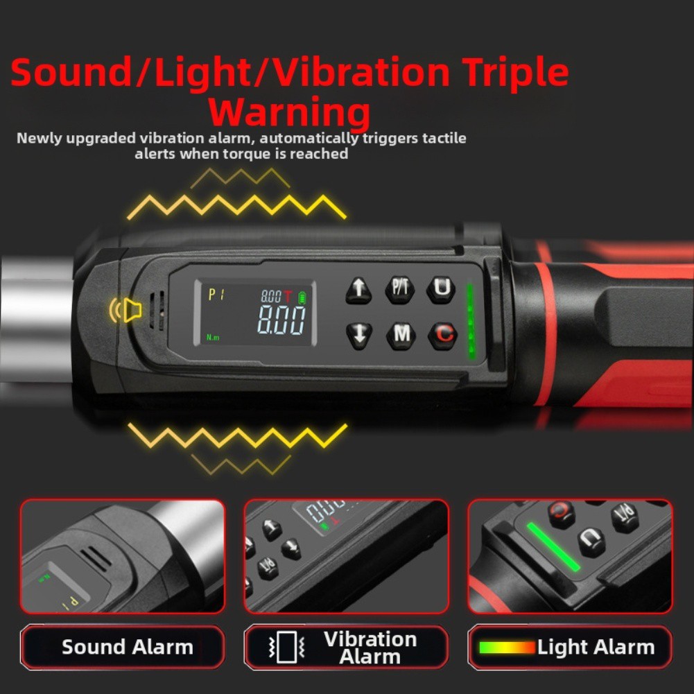 Digital Torque Wrench 14 38 12in with Multiple Units and Data Storage Feature